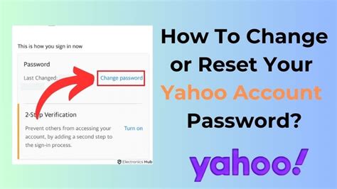 Reset or change your Yahoo password .